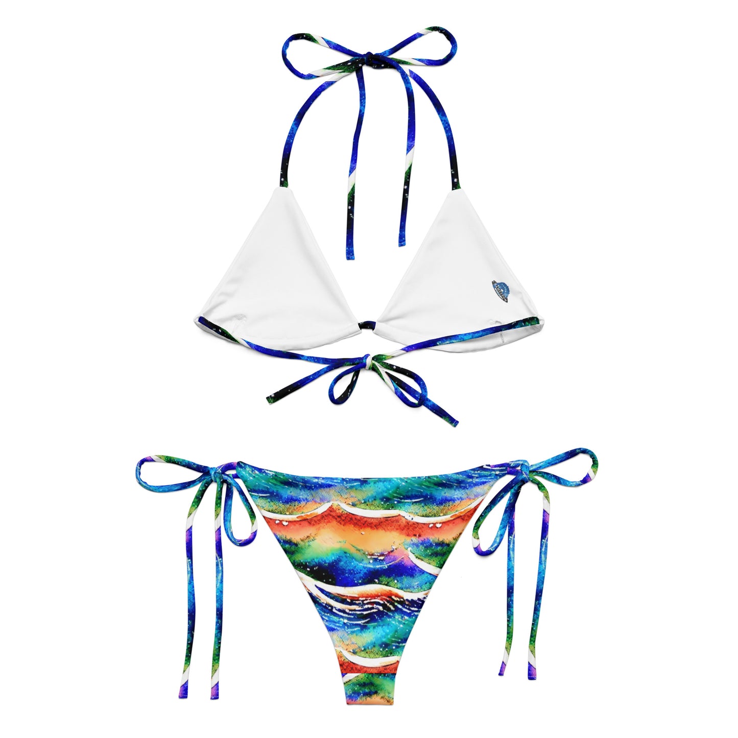 Rainbow Wave Reflections String Bikini