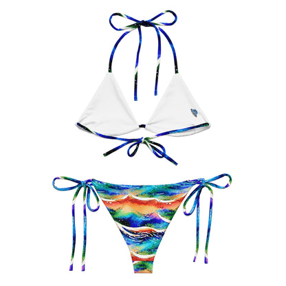 Rainbow Wave Reflections String Bikini