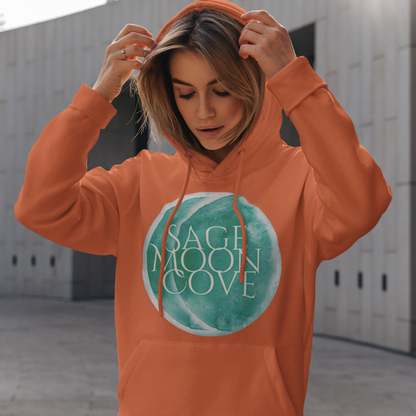 Sage Moon Cove Logo Hoodie Sweatshirt (Teal Green Logo)