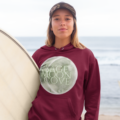 Sage Moon Cove Logo Hoodie Sweatshirt (Sage Green Logo)