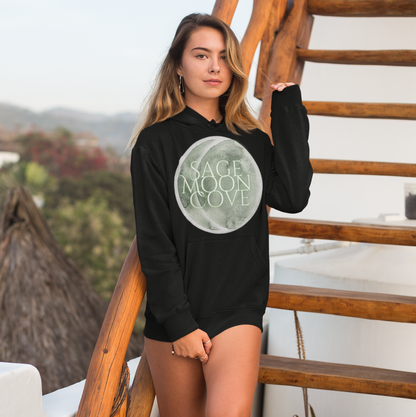 Sage Moon Cove Logo Hoodie Sweatshirt (Sage Green Logo)