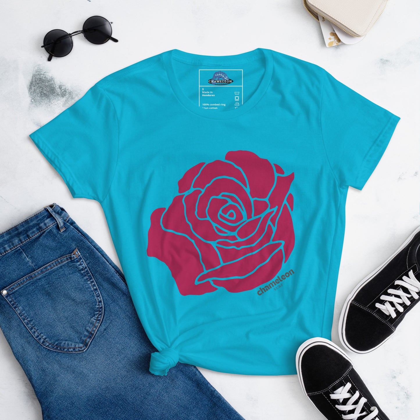 Pink Rose Women's Short Sleeve T-Shirt