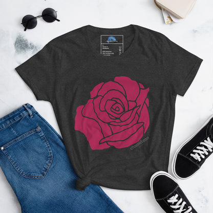 Pink Rose Women's Short Sleeve T-Shirt