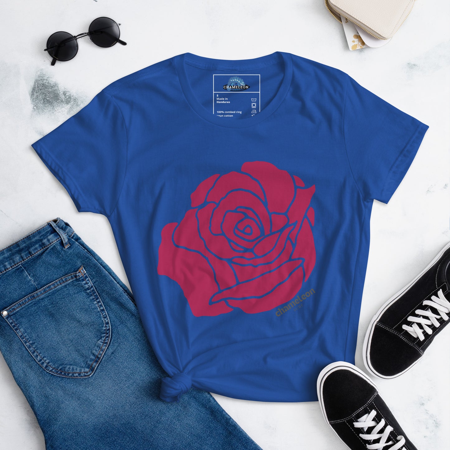 Pink Rose Women's Short Sleeve T-Shirt
